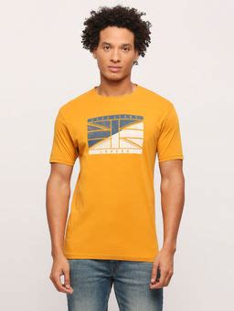 Buy Pepe Jeans Bentley Union Jack Printed Tee Yellow Online