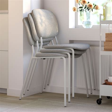 VIHALS chair, white/Tibbleby beige-grey - IKEA