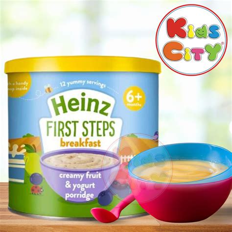 Heinz Baby Cereal, Creamy Fruit & Yoghurt Porridge (6m+) 220g (Pack of ...