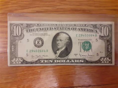 1977A Ten Dollar Bill $10 Front Misprint Misalignment ~Richmond ...