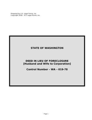 Deed in Lieu of Foreclosure - Husband and Wife to Corporation Doc ...