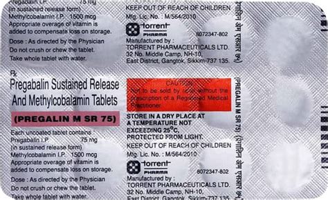 Pregaba M Sr 75mg Strip Of 15 Tablets: Uses, Side Effects, Price ...