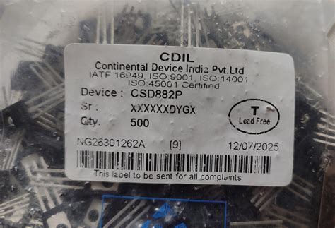 D882 TO126 CDIL CSD882P NPN 30V 3A transistor 882 ETA1034 – EMERGING ...