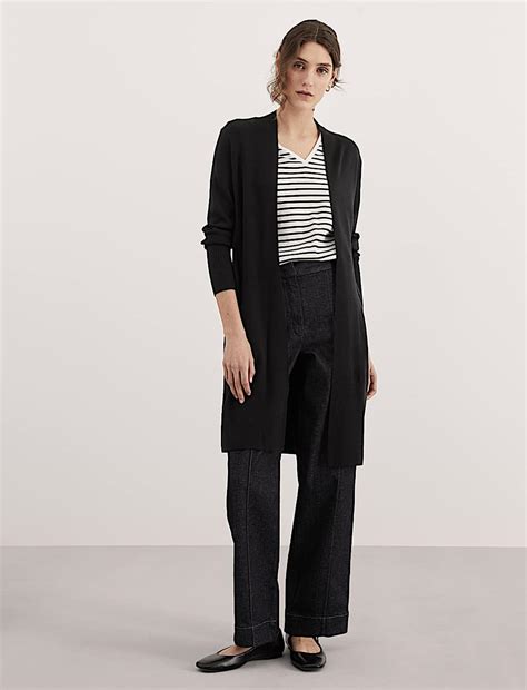 Buy Pure Wool Longline Cardigan at Marks & Spencer