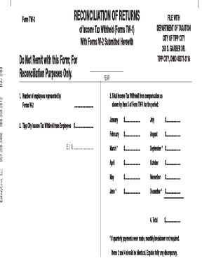 Fillable Online tippcityohio Reconciliation form - tw-3 - Tippcityohio ...