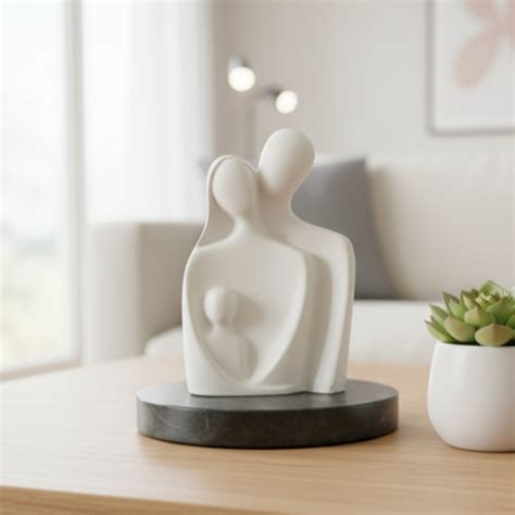 Abstract Family of 3 Figurine White – HOMEARTE INDIA
