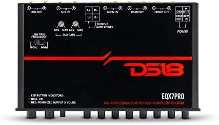 DS18 EQX7PRO Audio Equalizer/Crossover High Level Input 7-Band Auto ...