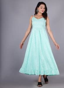 Miss Rekha Women Fit and Flare Light Blue Dress - Buy Miss Rekha Women ...