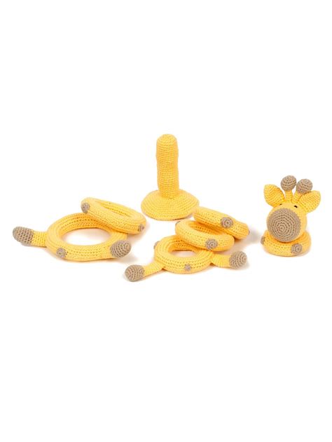 LITTLE Ginnie Giraffe Stacker Crochet Soft Doll - Yellow | 6+ Months up ...