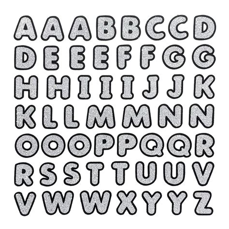 Comet Busters Self-Adhesive Uppercase Glitter Alphabet Stickers for Ar
