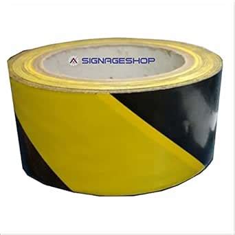 Signageshop Stk-25003,Yellow-Black Tape For Floor Marking : Amazon.in ...