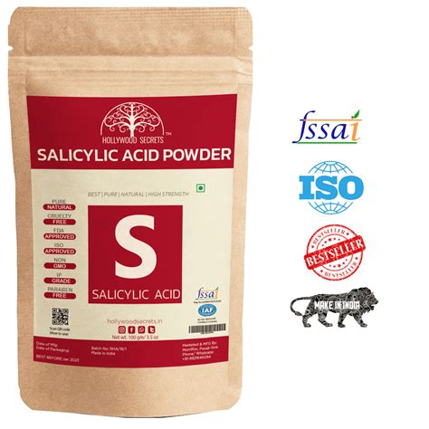 BUY Hollywood Secrets 100% Pure Salicylic Acid Powder (100 Gms)