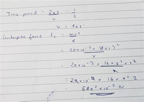 an object of mass 20 gram is executing uniform circular motion on a ...