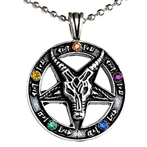 Ohdeal4U Inverted Pentagram Pentacle Star Baphomet Satanic Infinity ...