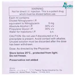 Nitroplus Injection 5 ml | Uses, Side Effects, Price | Apollo Pharmacy