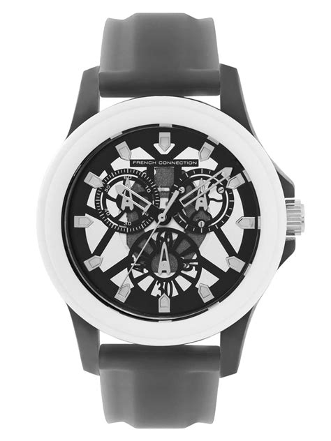 French Connection Silicone Analog Grey Dial Men's Watch-Fc178B.1 ...