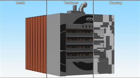 Steam Deck Oven Mondial Forni with Buns 3D model | 3D Molier International