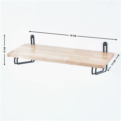 Buy Lets Garden Dyke Wooden Set of 2 Wall Shelves from Home Centre at ...