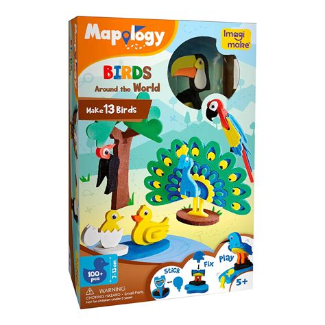 Mapology Birds Around The World 3D Puzzle – Krazy Caterpillar