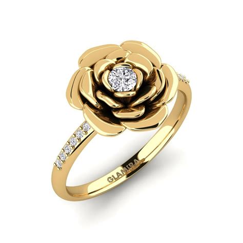 Order GLAMIRA Ring Nugul in Round cut 0.1 Carat 14ct Yellow Gold ...
