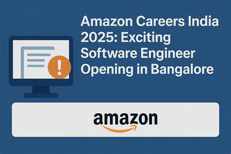 Amazon Careers India 2025: Software Engineer Jobs