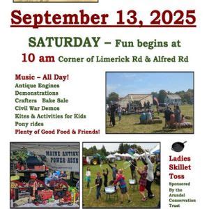 Arundel Heritage Day, Mail: POBox 1488, Kennebunkport, ME 04046 ...