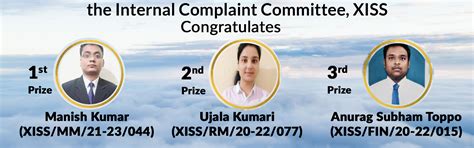 Winners of ICC Online Poster Making Competition Xavier Institute of ...