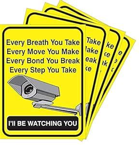 CVANU I'll be Watching You Sticker (Pack of 4) : Amazon.in: Office Products