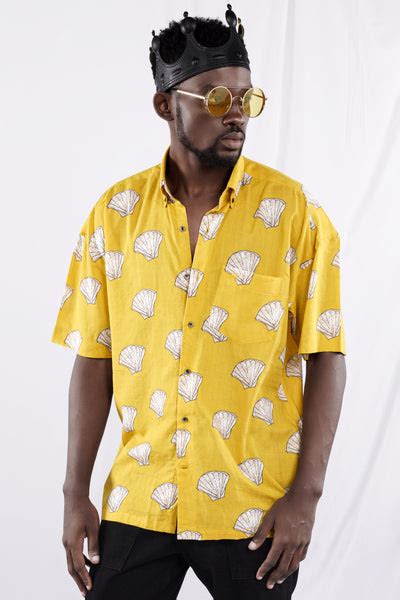 Turmeric Brown Formal/Casual Prints Premium Cotton Button-Down Shirt ...