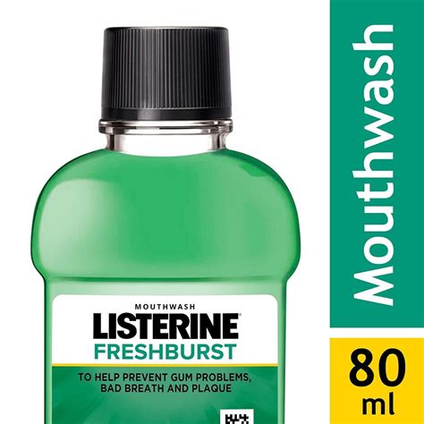 Buy Listerine Fresh Burst Mouthwash (80ml) Online in India – Pixies.in
