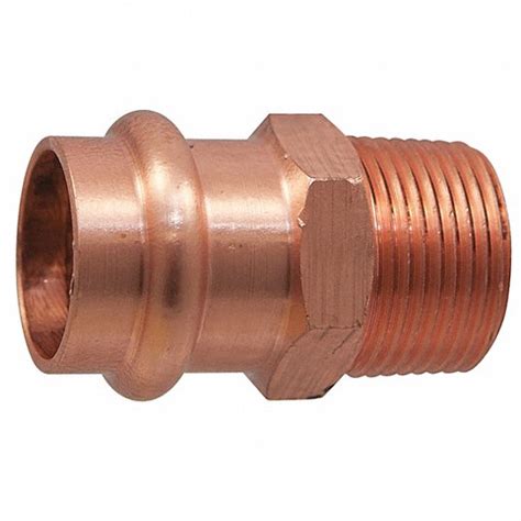 NIBCO, Straight, 4 in CTS x 4 in Pipe size, Crimp Adapter Fitting ...