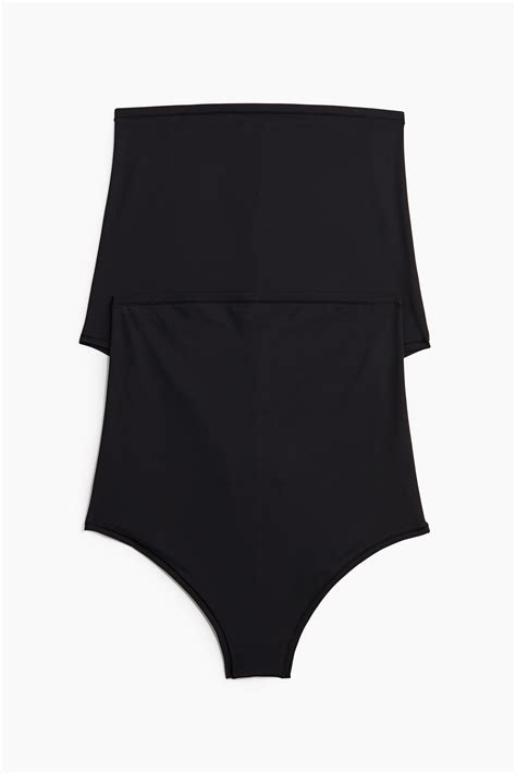 Women's Black MAMA 2-pack High Waist Microfibre briefs | H&M IN