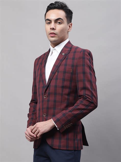 Blazer for Men | Premium Formal Blazer Slim Fit Notched Collar Poly Vi ...