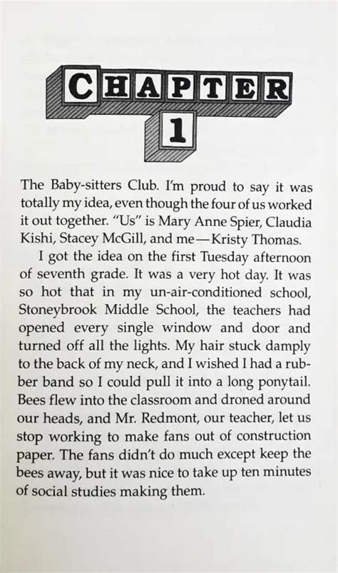 The Baby-Sitters Club #1 : Kristy's Great Idea – Books and You