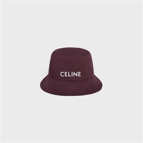 CELINE BUCKET HAT IN COTTON FLEECE - DARK PRUNE | CELINE