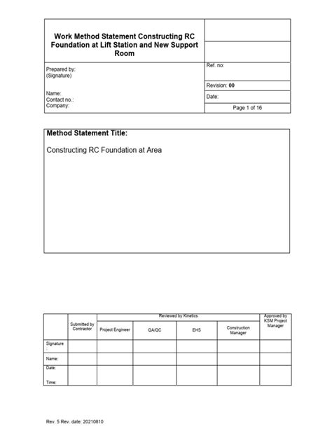 Image result for Work Method Statement Contruction
