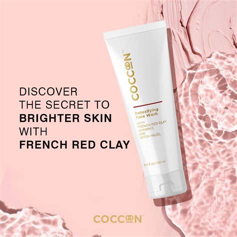 Coccoon Detoxifying French Red Clay Face Wash-Deep Pore Cleanser, Oil ...