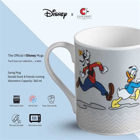 Disney Friends Mug – Goofy, Donald & Daisy Ceramic Coffee Cup (360ml ...