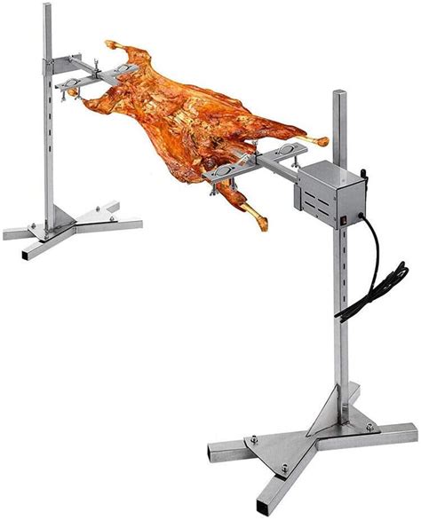 YUEWO BBQ Grill Rotisserie Kit Up to 70KG Pig Spit India | Ubuy