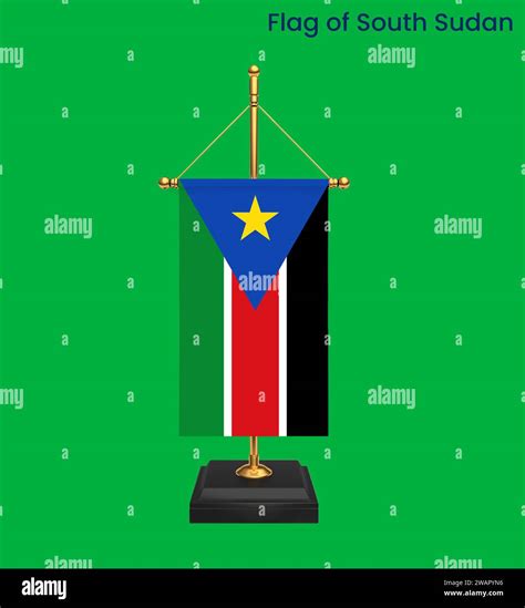 High detailed flag of South Sudan. National South Sudan flag. Africa ...