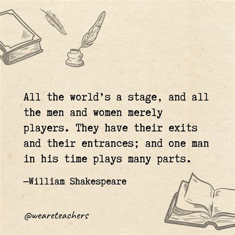 Shakespeare Quotes All The Worlds A Stage