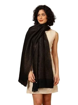 Buy tweedle Feather Soft Black Pashmina Wool Moonlight Stole for Women ...