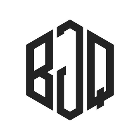 Bjq logo design initial letter bjq monogram logo using hexagon shape ...