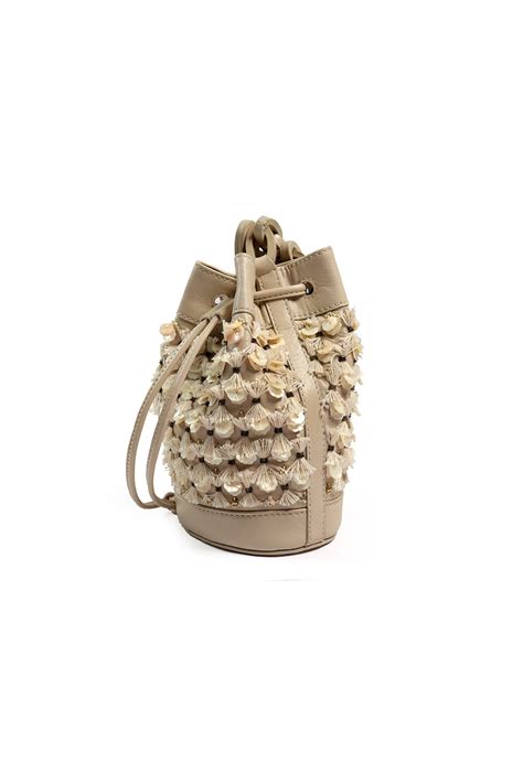 Lilac-Mother of Pearl Leather Bucket Bag – The Leather Garden