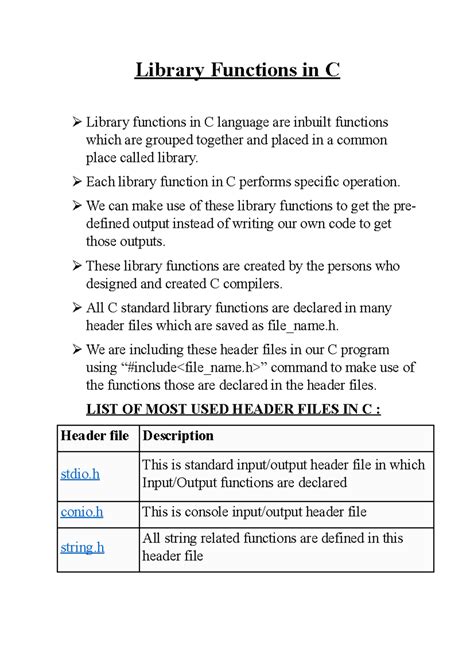 Explain Built In Function In C And Write Better Code Faster