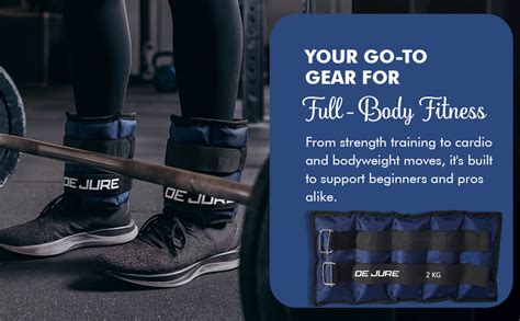 DE JURE FITNESS Ankle & Wrist Weight Set 2KG Pair (2kg x 2 = 4kg ...