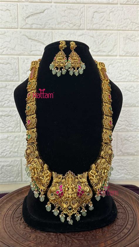 Lakshmi Antique Gold Semi Bridal Set - Design 2 ( Short & Long Sold ...