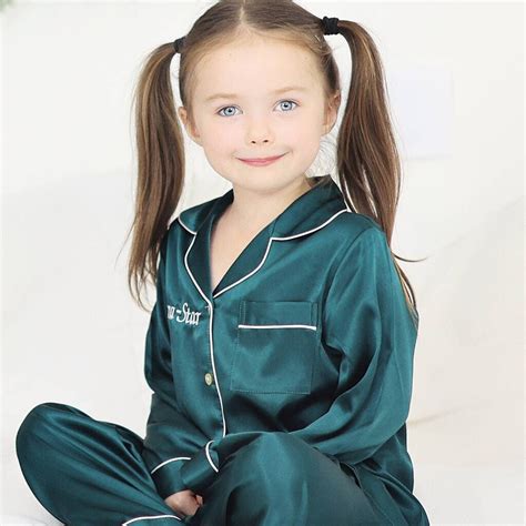 Luxurious Teal Satin Pajama Set for Kids – Lorex Entreprenuer