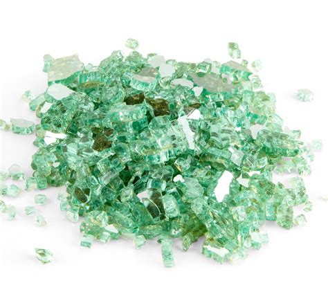 Light Green Reflective Fire-Pit Glass Crystals / Chips (Candle Making ...