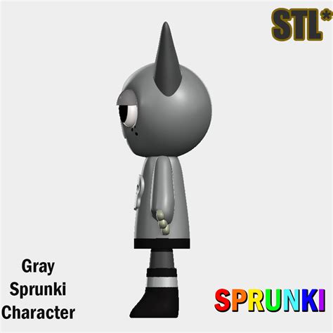 🦸 Gray Sprunki Incredibox 3D STL Character Fanart・ STL File for 3D ...